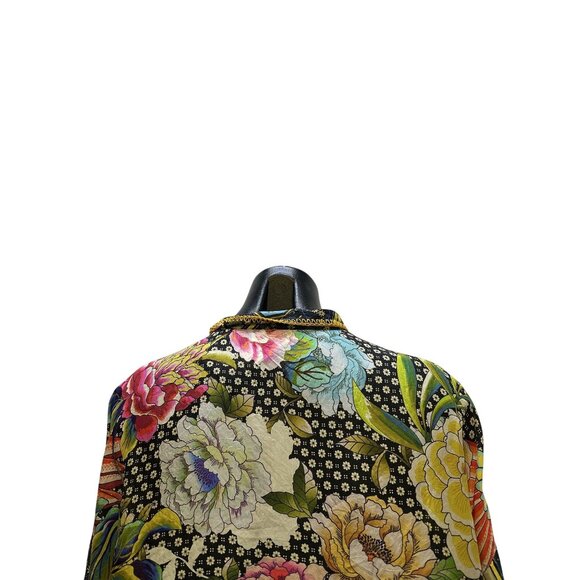 Johnny Was Silk Floral Print Tunic/Blouse - Picture 6 of 8